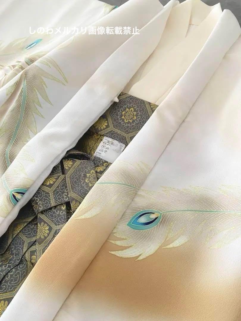 式部浪漫5歳七五三 羽織袴13点フルセット アイボリー 金糸鳳凰模様 式